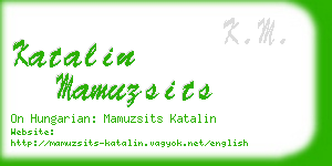 katalin mamuzsits business card